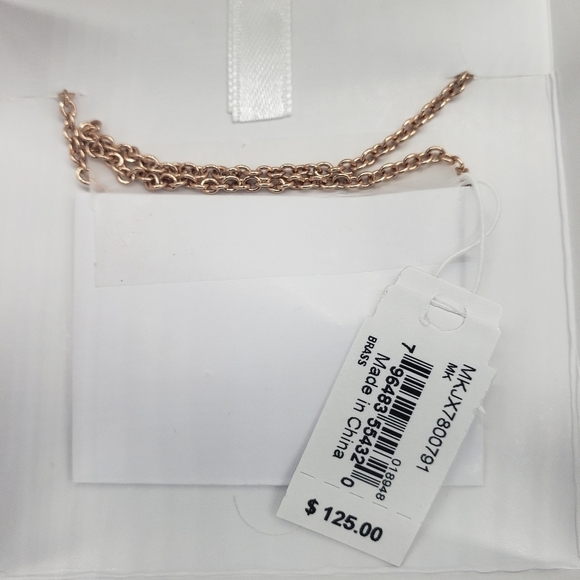 752- MICHAEL KORS Women's Heart MK Necklace NWT - Picture 6 of 10